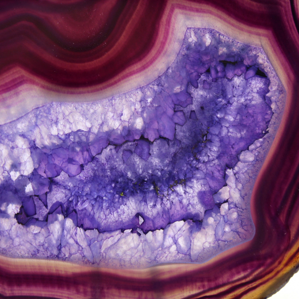 Brazilian Agate, Purple Ornamental Stone Slice