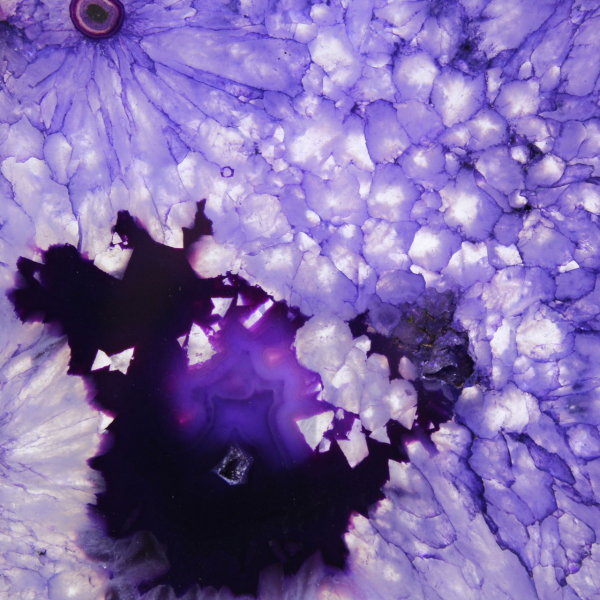 Slice of Solid Brazilian Agate, Shades of Purple