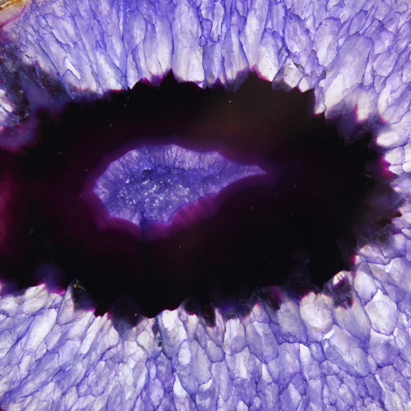 Small Decorative Slice of Brazilian Purple Agate