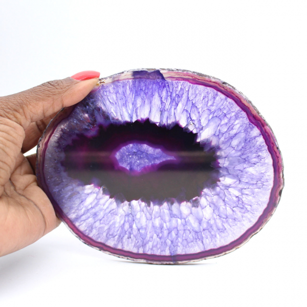 Small Decorative Slice of Brazilian Purple Agate