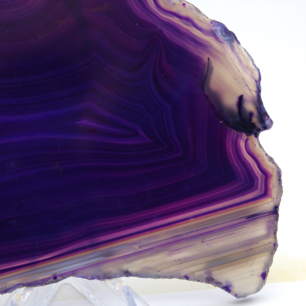 Slice of Purple Agate: Collector's Stone from Brazil