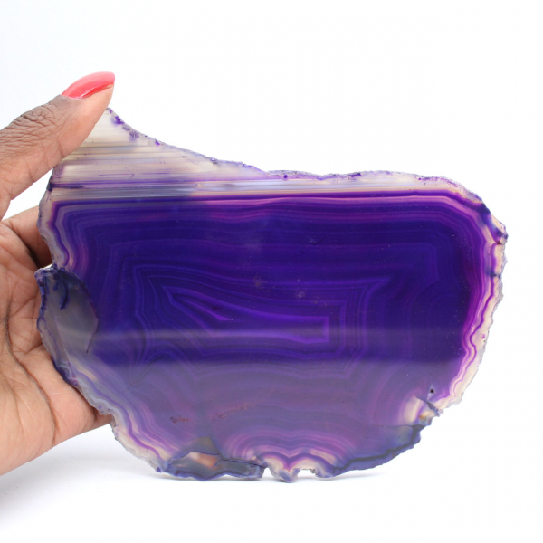 Slice of Purple Agate: Collector's Stone from Brazil