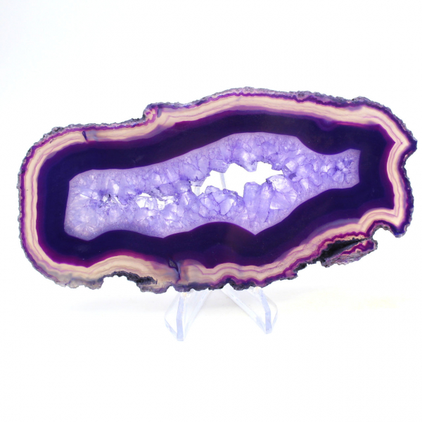 Thin Sliced Agate, Purple Coloring from Brazil