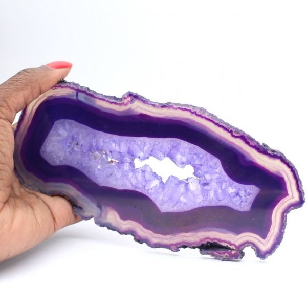 Thin Sliced Agate, Purple Coloring from Brazil