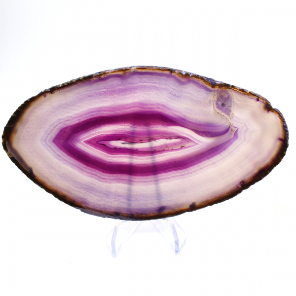 Purple Agate Mineral Slab, Brazilian Origin