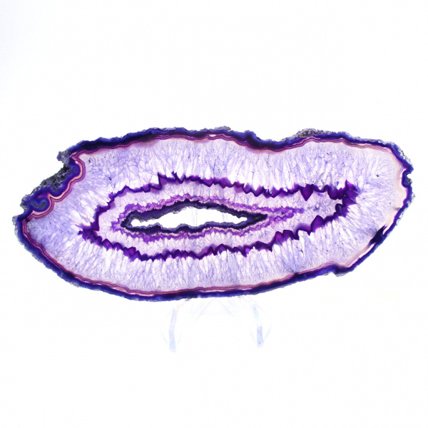 Light Agate Slice, Purple Tint for Decoration