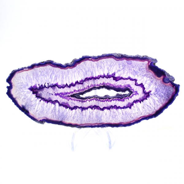 Light Agate Slice, Purple Tint for Decoration