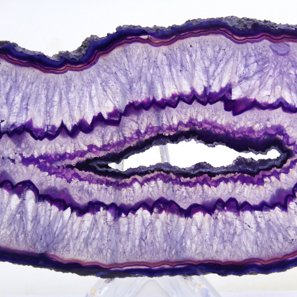 Light Agate Slice, Purple Tint for Decoration