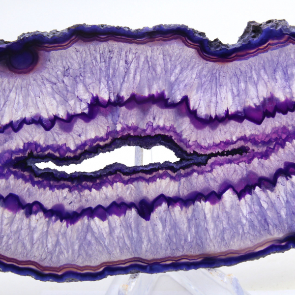 Mineral Decoration: Slice of Brazilian Purple Agate