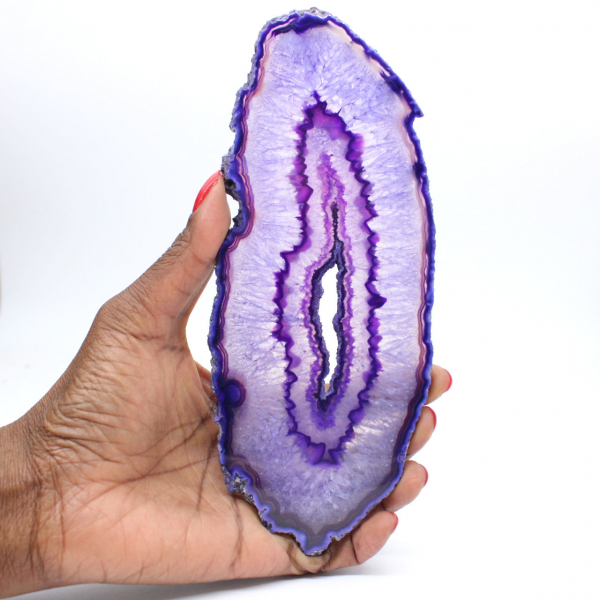 Mineral Decoration: Slice of Brazilian Purple Agate