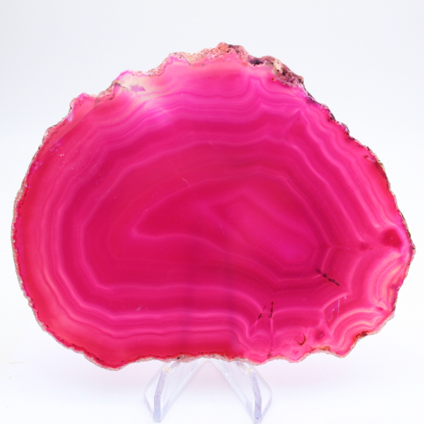 decorative pink-tinted agate slice