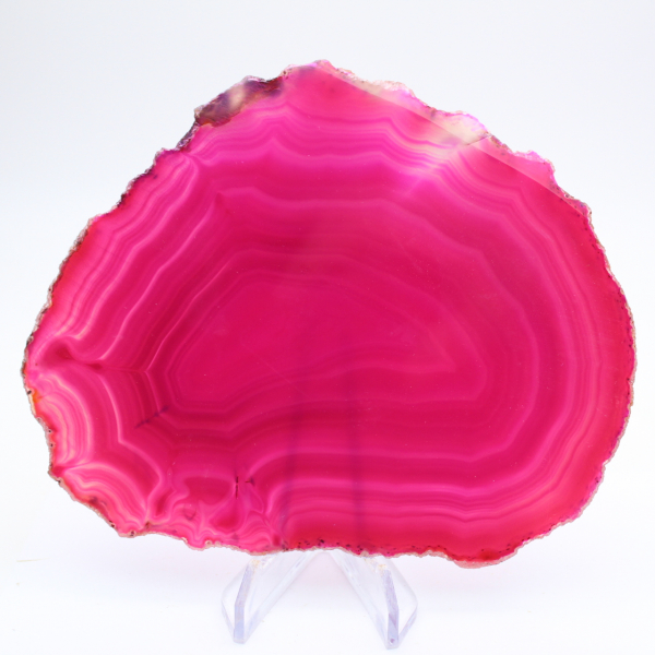 decorative pink-tinted agate slice