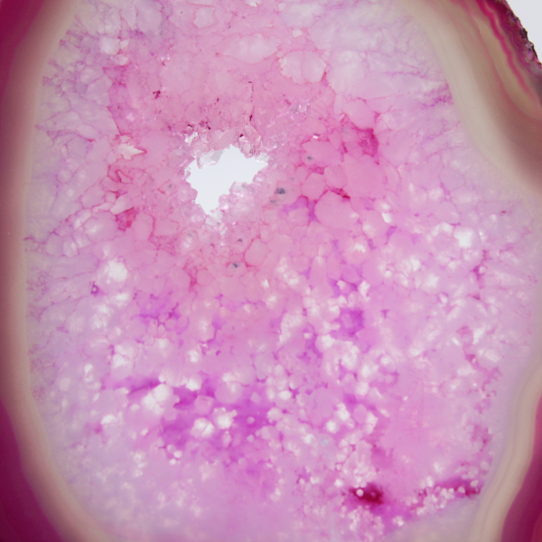 Polished pink-tinted Brazilian agate