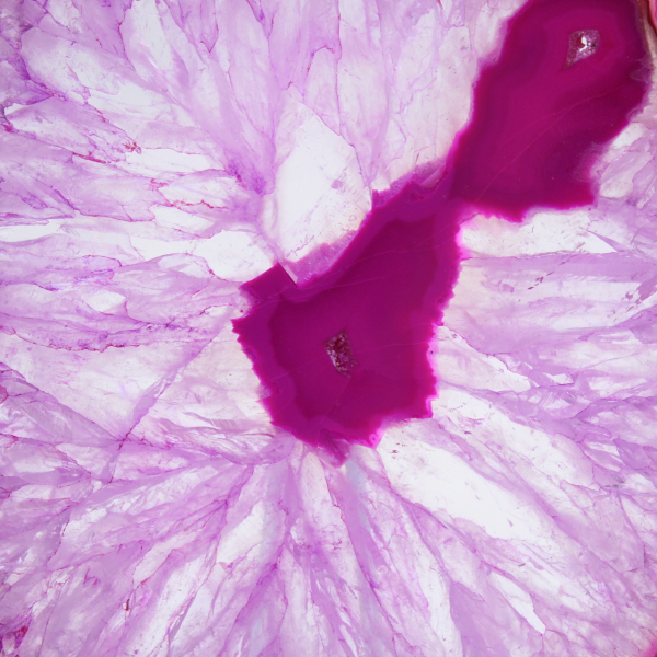 Natural pink-tinted agate slice