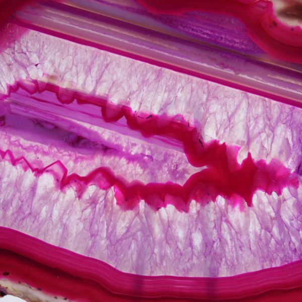 decorative pink-tinted polished agate