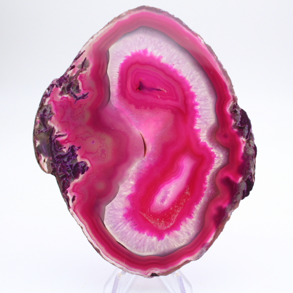 Slice of natural pink-tinted agate