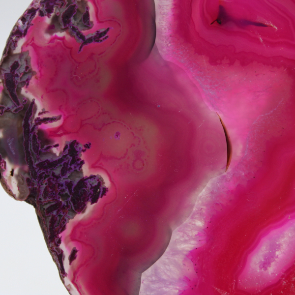 Slice of natural pink-tinted agate