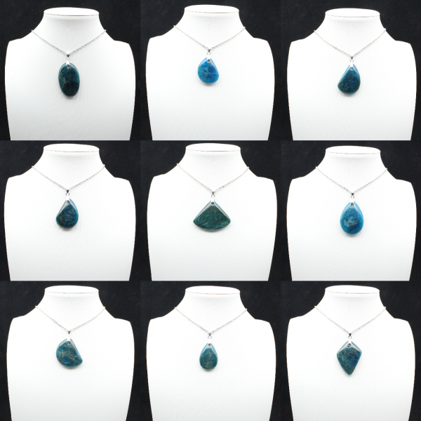 Blue Apatite Pendant from Madagascar - Natural Stone