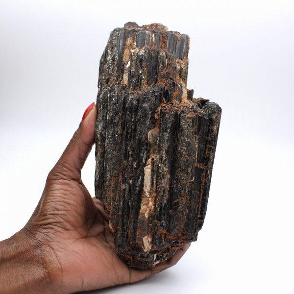 Black Tourmaline from Madagascar - Rough Mineralogical Specimen