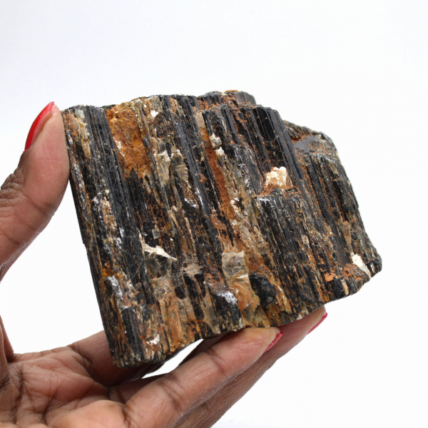 Black Tourmaline from Madagascar - Rough Compact Crystal