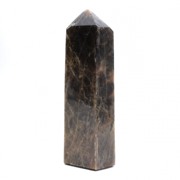 Large Black Moonstone Prism - Microcline from Madagascar