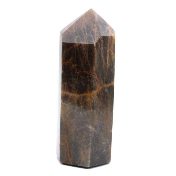 Faceted Microcline Prism - Collectible Black Moonstone