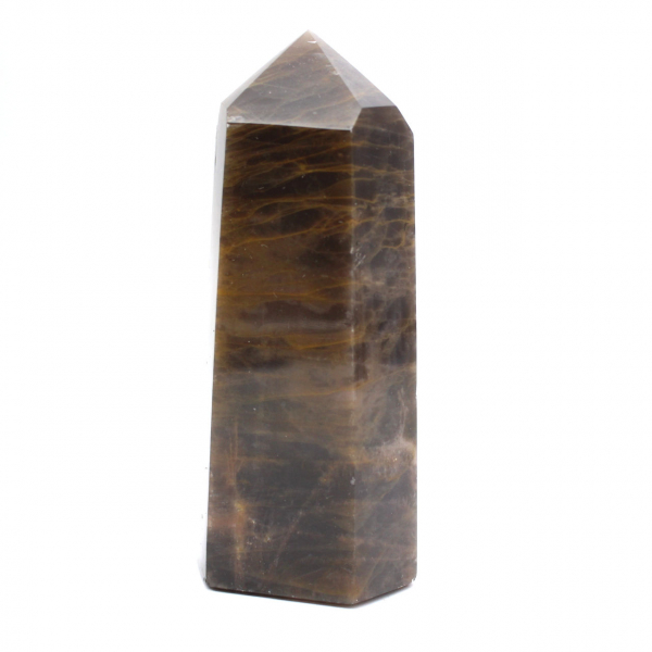 Regular Prism in Microcline - Black Moonstone for Display Case