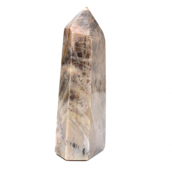 Dark Microcline Prism - Collectible Black Moonstone