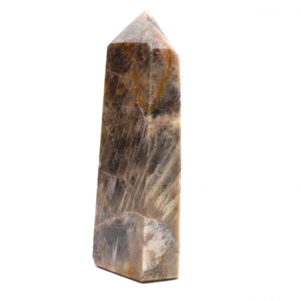 Dark Microcline Prism - Collectible Black Moonstone