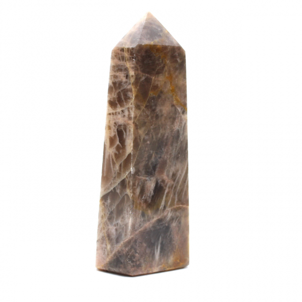 Dark Microcline Prism - Collectible Black Moonstone