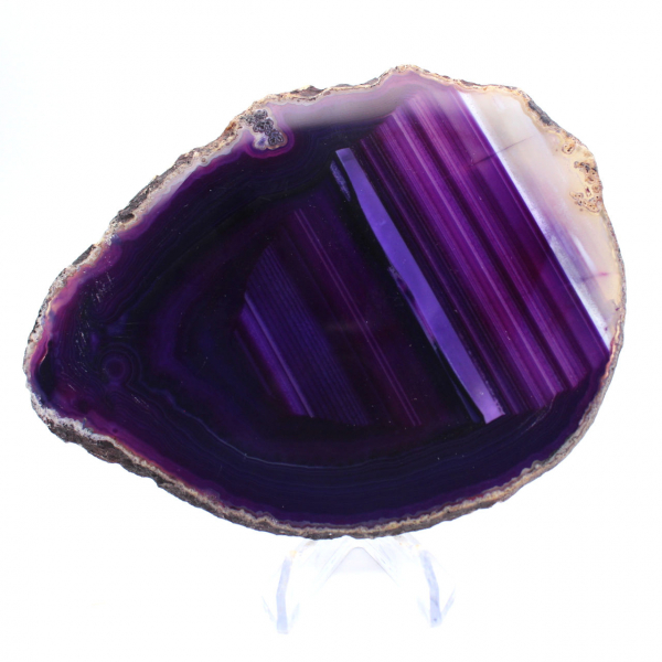 Slice of Brazilian Agate, Dyed Purple, for Collection