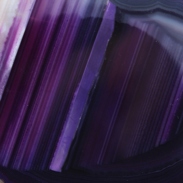 Slice of Brazilian Agate, Dyed Purple, for Collection