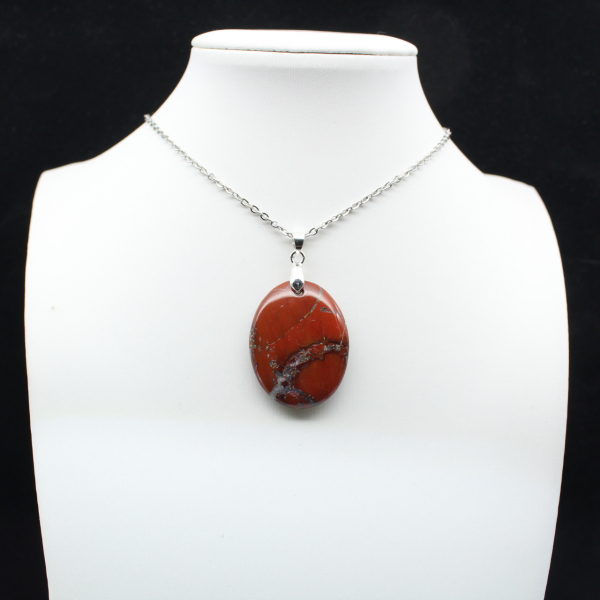 Long Pendant in Red Jasper