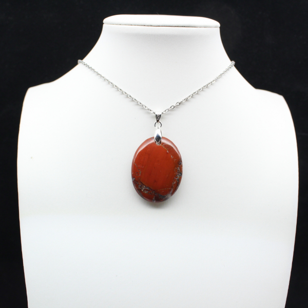 Long Pendant in Red Jasper