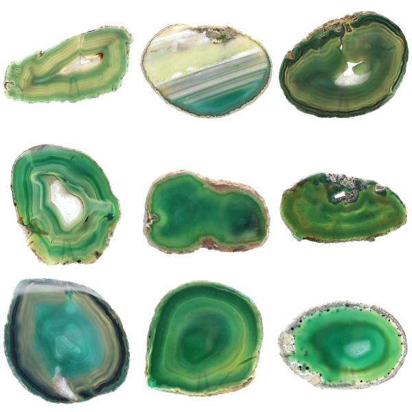 Natural green agate slice – Decorative piece 250 g