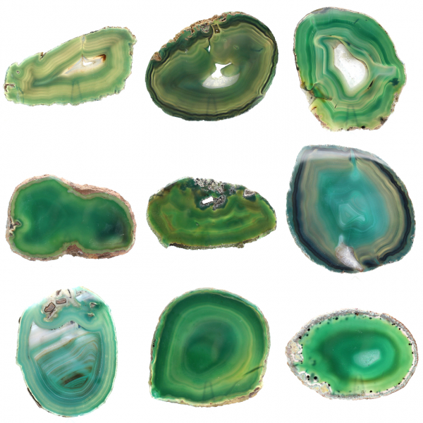Natural green agate slice – Decorative piece 250 g