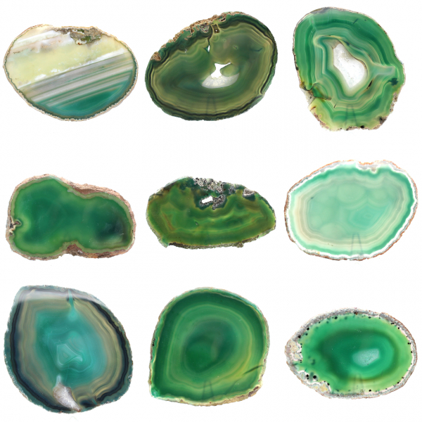 Natural green agate slice – Decorative piece 250 g
