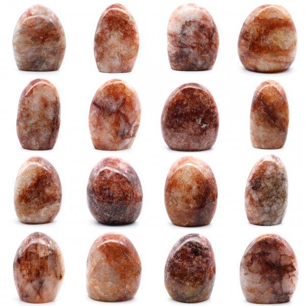 Polished rock in red quartz