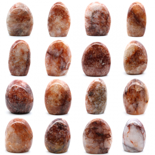 Polished rock in red quartz