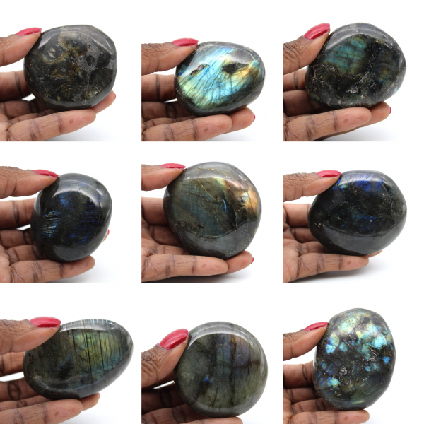 Labradorite rock pebble