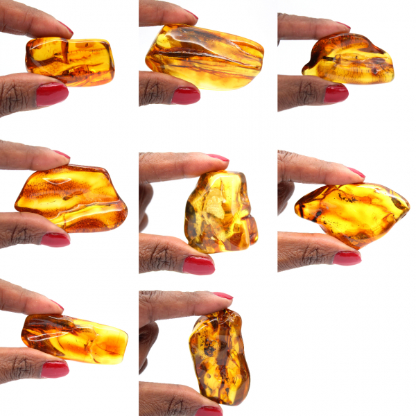 Yellow fossil amber