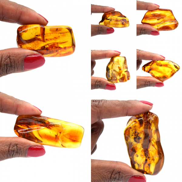 Yellow fossil amber