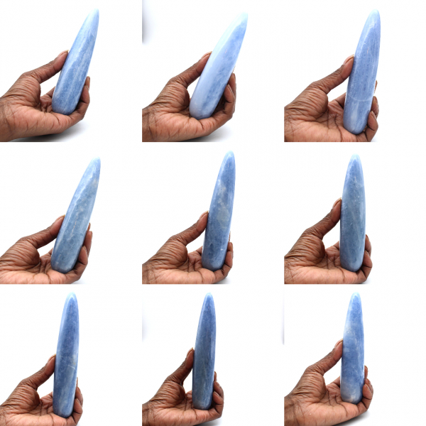 Blue calcite stick