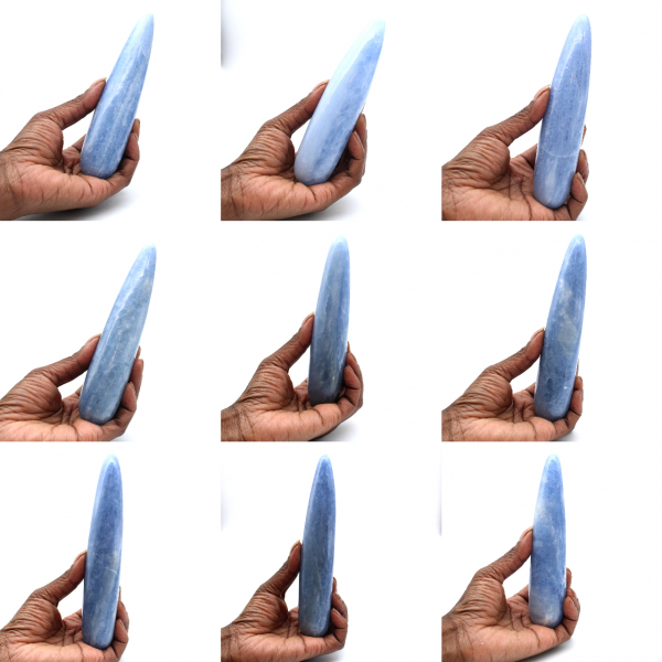 Blue calcite stick
