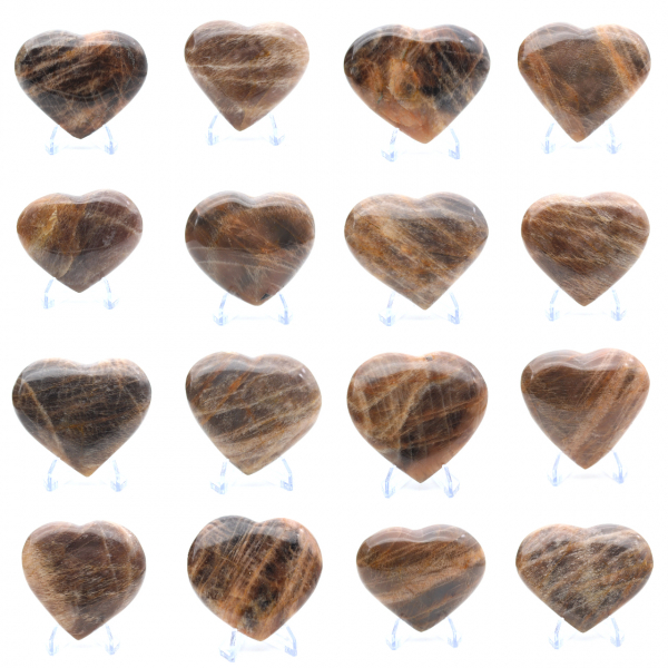 Black Moonstone Heart