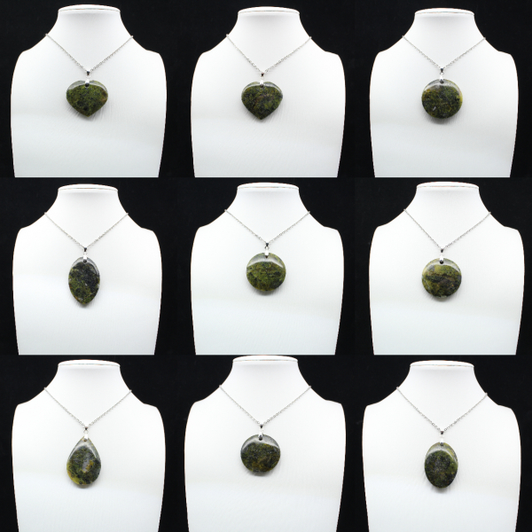 Green Opal Round Pendant