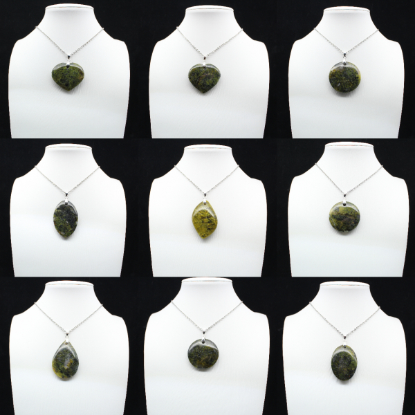 Green Opal Round Pendant