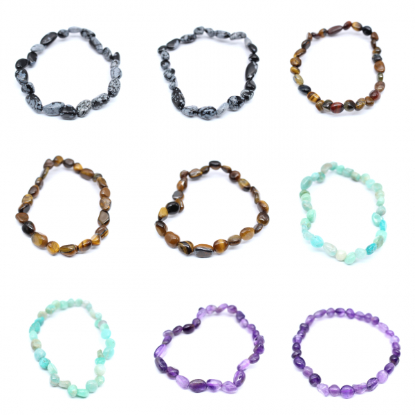 Snow obsidian bracelet