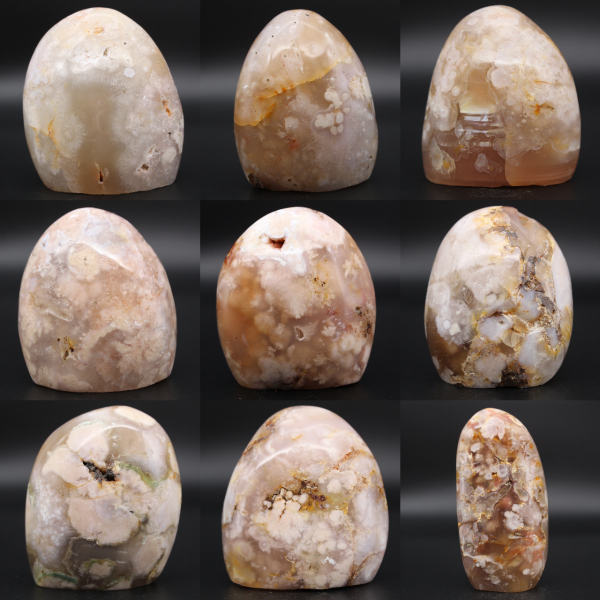 Natural flower agate decoration