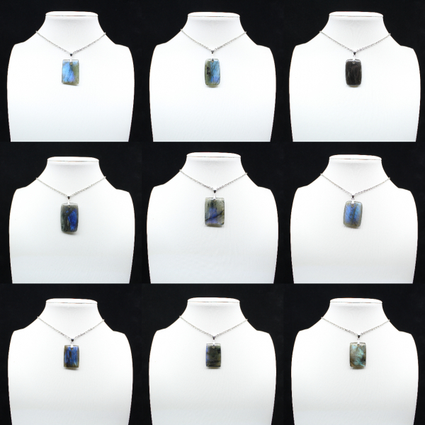 Labradorite rectangular pendant